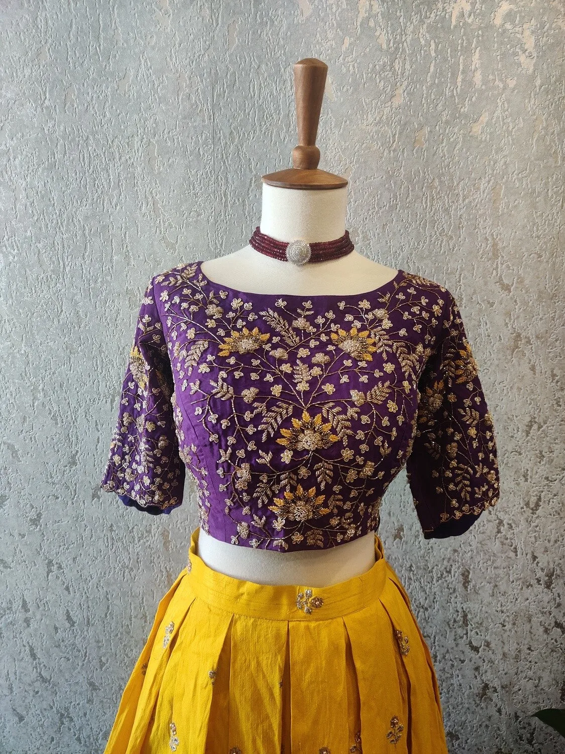 Yellow Lehenga Designer wear Lehenga Heavy work Half Saree Heavy work Blouse- Indian Designer Dress Mehendi Dress Haldi Dress