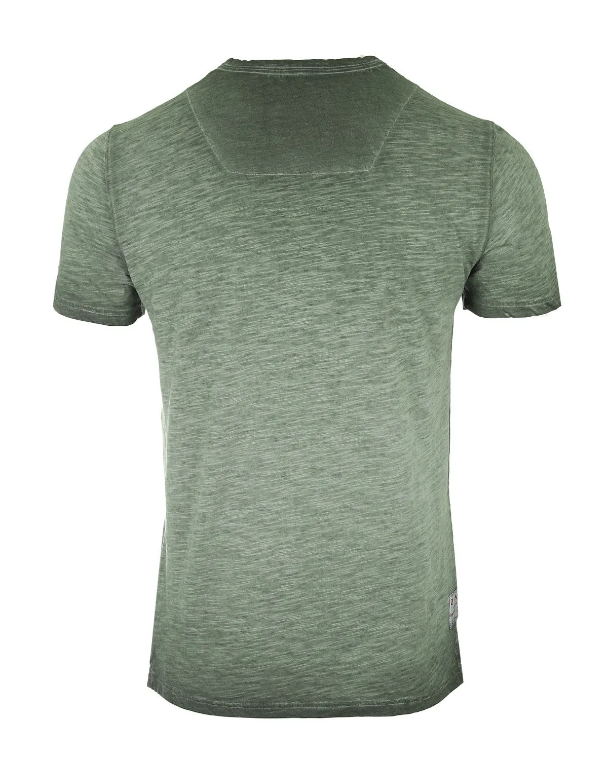 ZIMEGO Mens Short Sleeve Crew Neck Oil Wash Vintage Button Henley T-Shirt