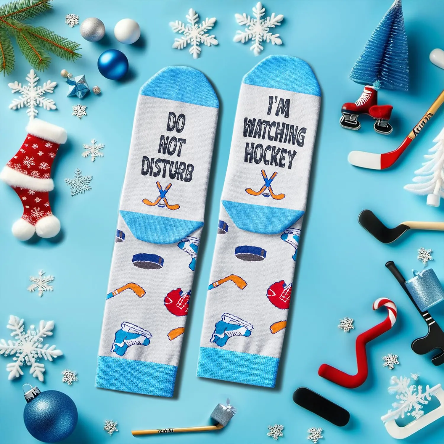 Zmart Hockey Mom Dad Gifts - Hockey Gifts For Men Women Teen Youth, Gifts For Hockey Goalie Coach Players Lovers, Field Ice Hockey Socks